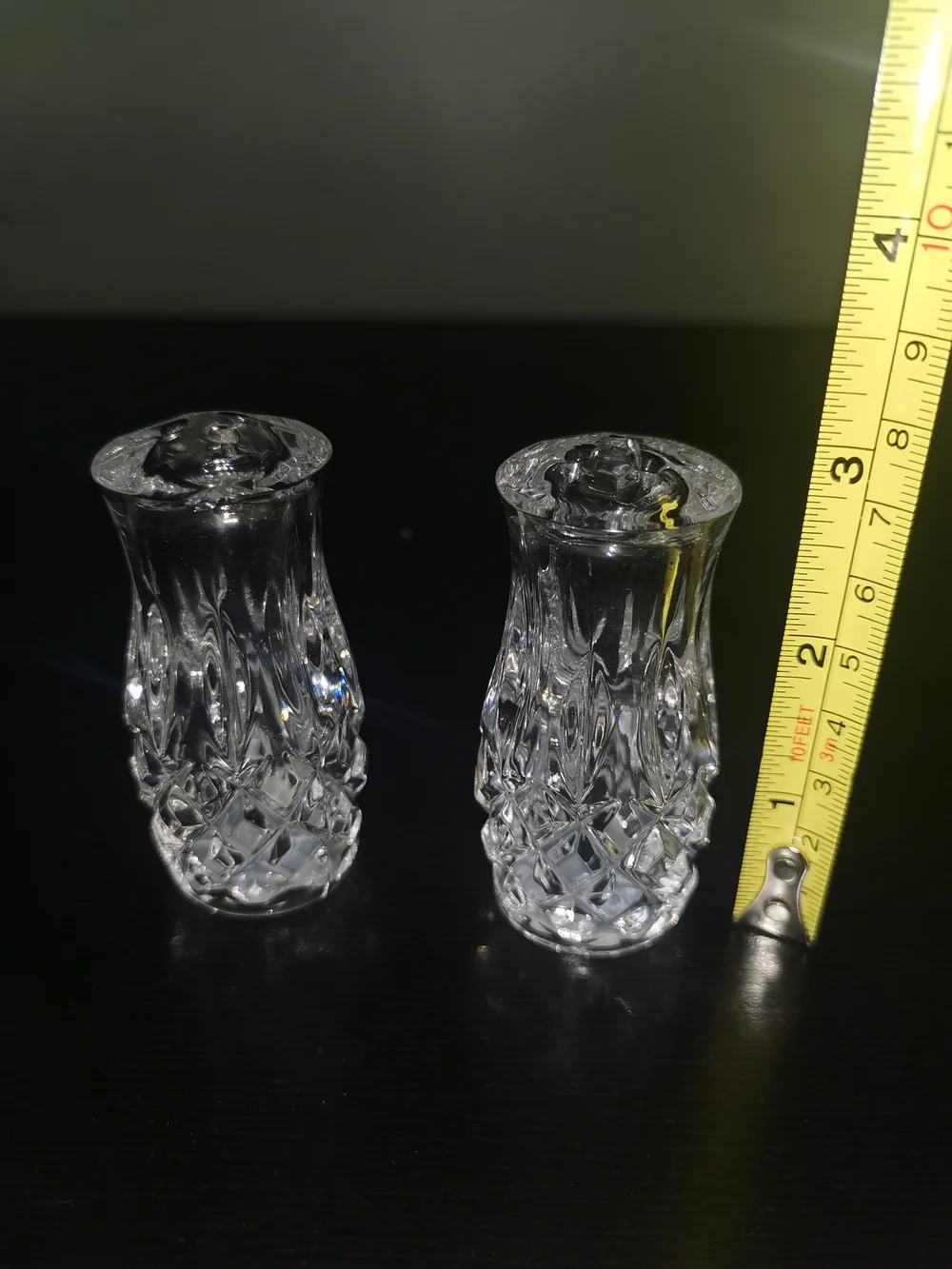Gorham Crystal King Edward Stoppered Salt & Pepper Shaker Set Germany 3